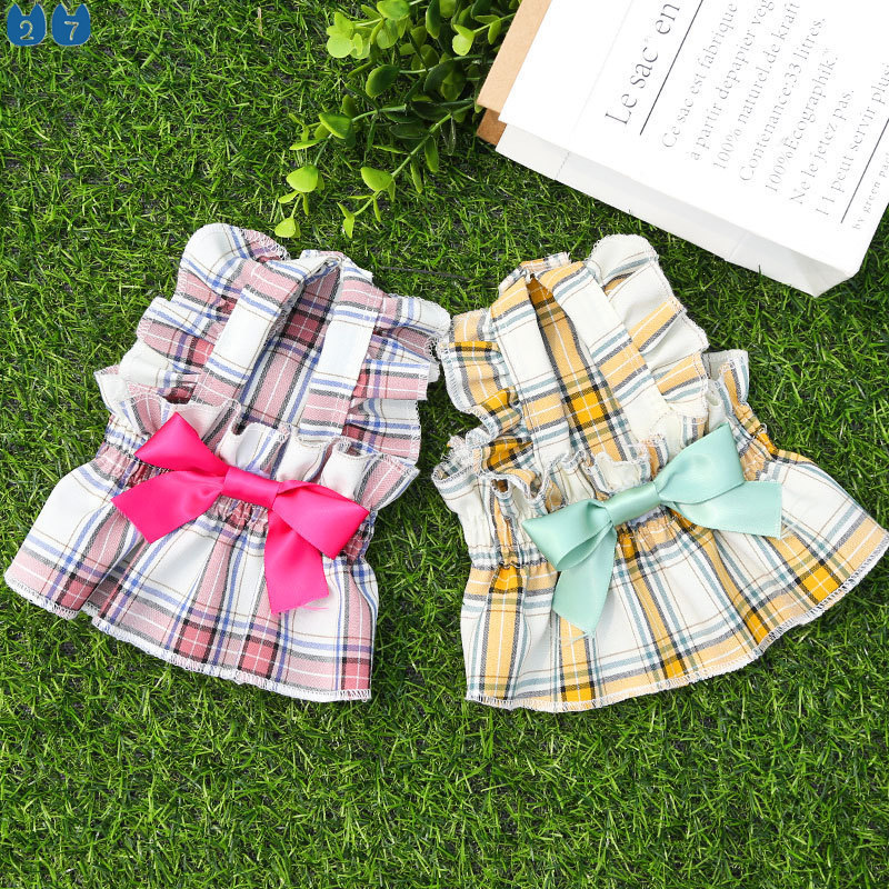Đầm Họa Tiết Caro Dễ Thương Vừa Vặn Cho Thú Cưng 27