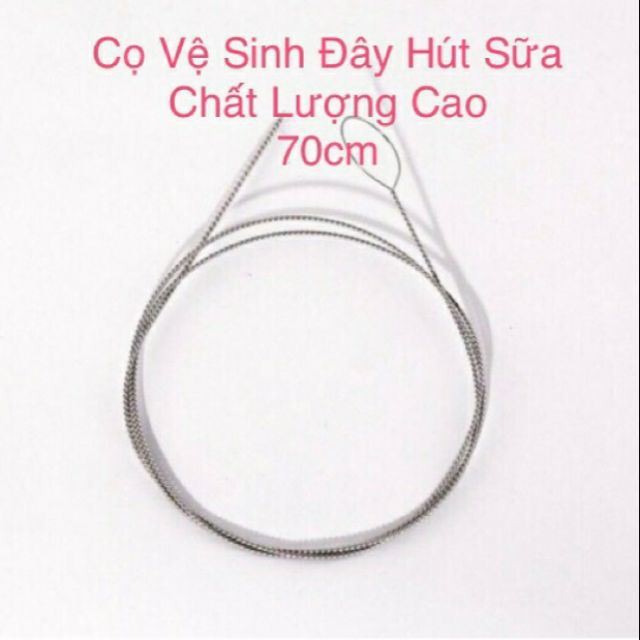 Chổi cọ vệ sinh ống hút bình tập uống nước - bình sữa - hút mũi (17cm) và Cọ vệ sinh dây hút ống hơi máy hút sữa (70cm)