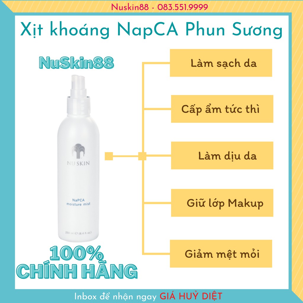 ( Bb221 ) XỊT KHOÁNG NUSKIN NAPCA MOISTURE MIST NUSKIN – DƯỠNG ẨM NHẸ DẠNG PHUN SƯƠNG ( Linhnam_SPA )