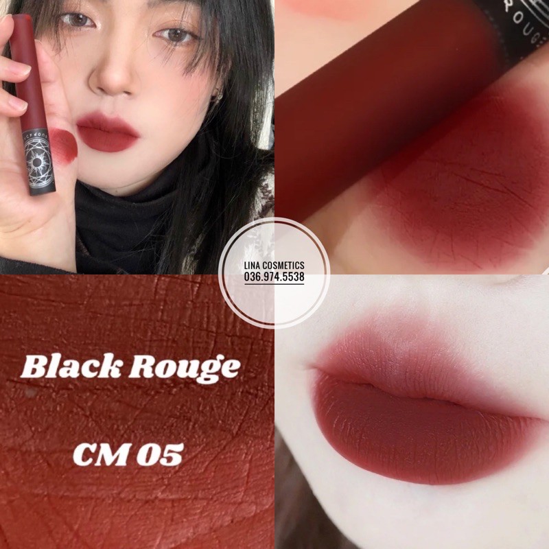 Son Kem Black Rouge Cream Matt Rouge màu CM05 Đỏ Nâu