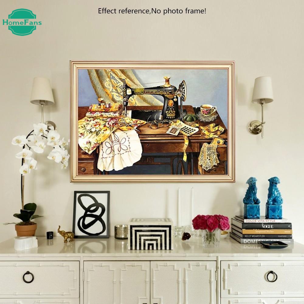 Bộ tranh đính đá 5D họa tiết hoạt hình độc đáo kích thước 40x30cm DIY dùng trang trí