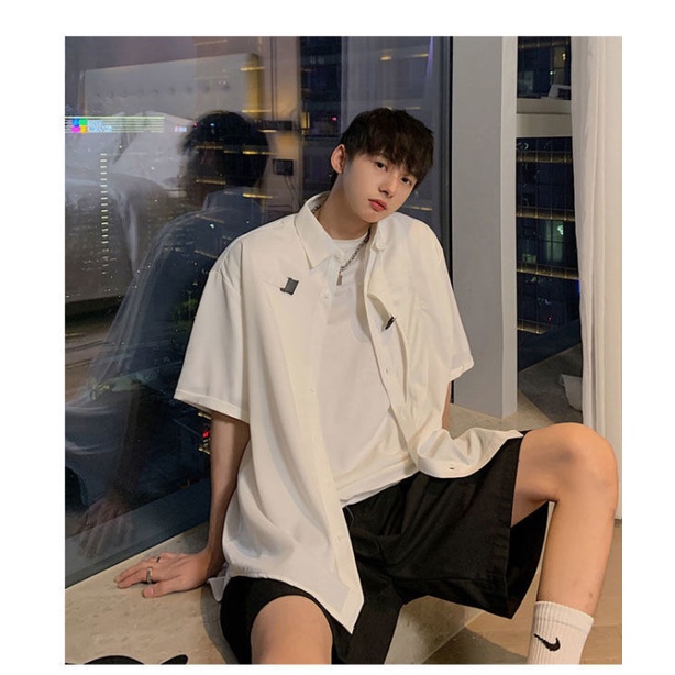 Áo Sơ Mi Tay Ngắn Phong Cách Hàn Quốc Thời Trang Cho Nam