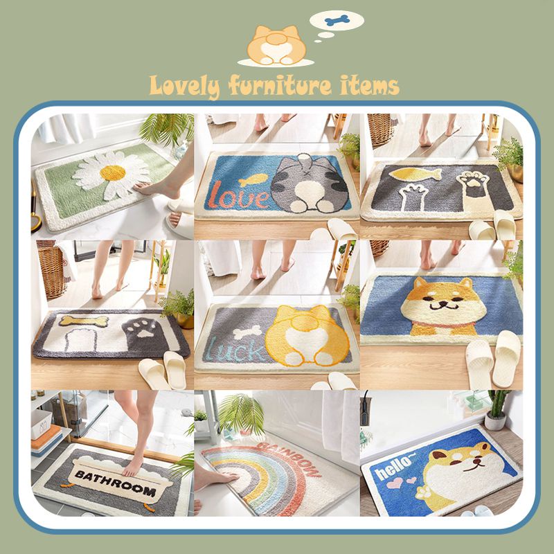 Thảm lót sàn Thấm Hút Tốt Chống Trượt Họa Tiết Hoạt Hình