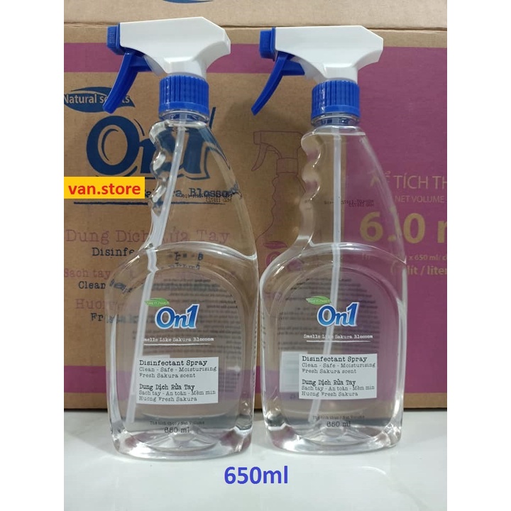Dung Dịch Rửa Tay Khô On1 Hương Fresh Sakura 650ml - Dạng Xịt | BigBuy360 - bigbuy360.vn