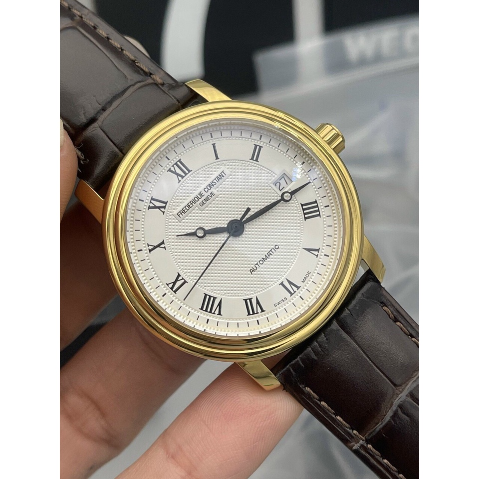 Đồng hồ nam Frederique Constants 40mm máy Automatic Thụy Sĩ, chống nước 100m, kính sapphire, dây da cao cấp