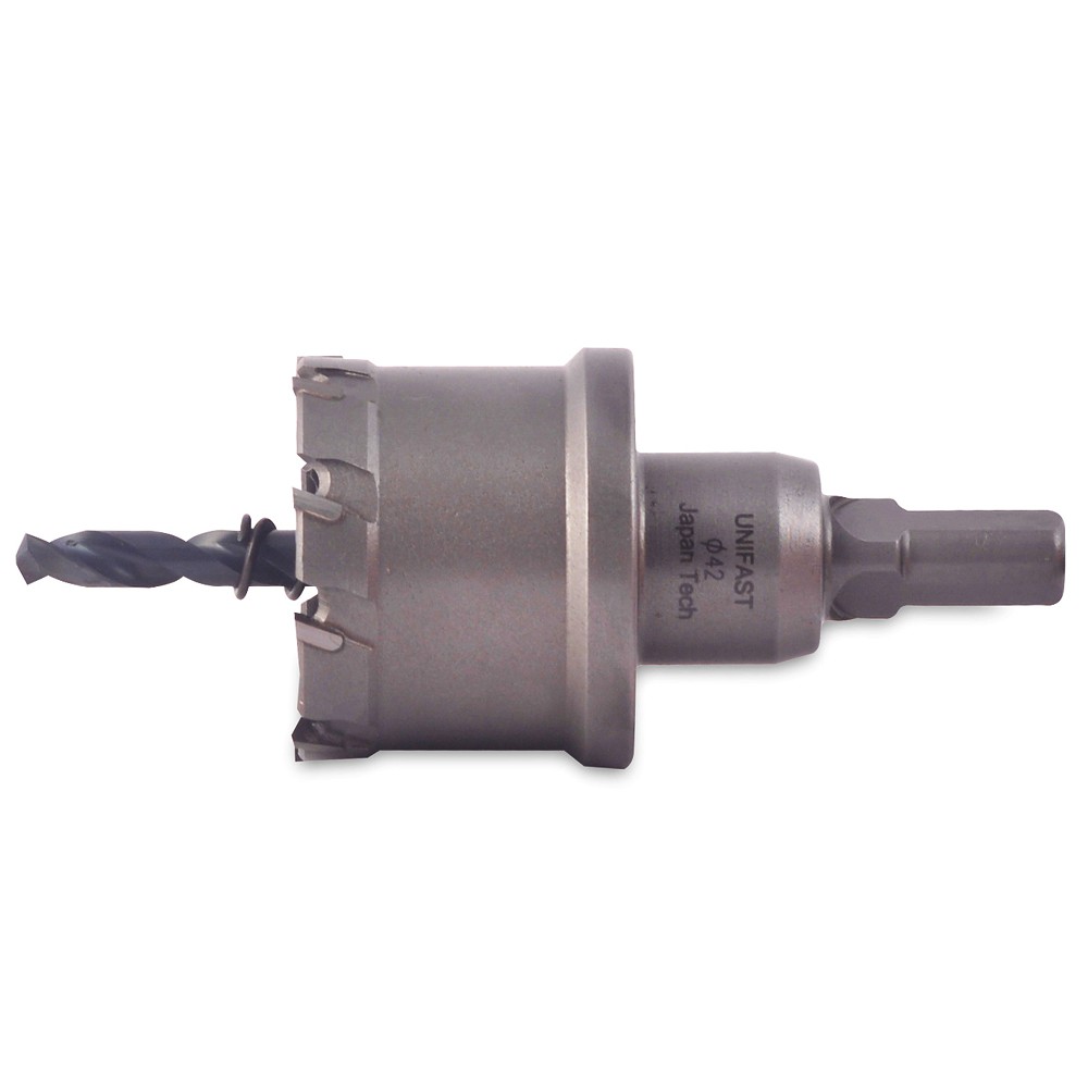Mũi khoét inox UniFast MCT-42 (Ø42mm) chuyên khoét lỗ tủ điện , ống thép , tôn inox