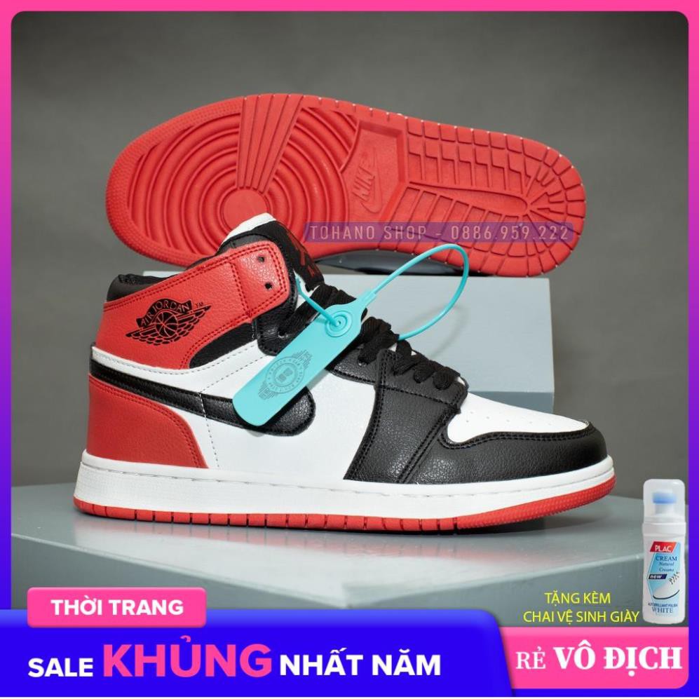 [Full Box + Freeship + Quà] Giày Thể Thao Jd 1 Nam Nữ Màu Đen Đỏ