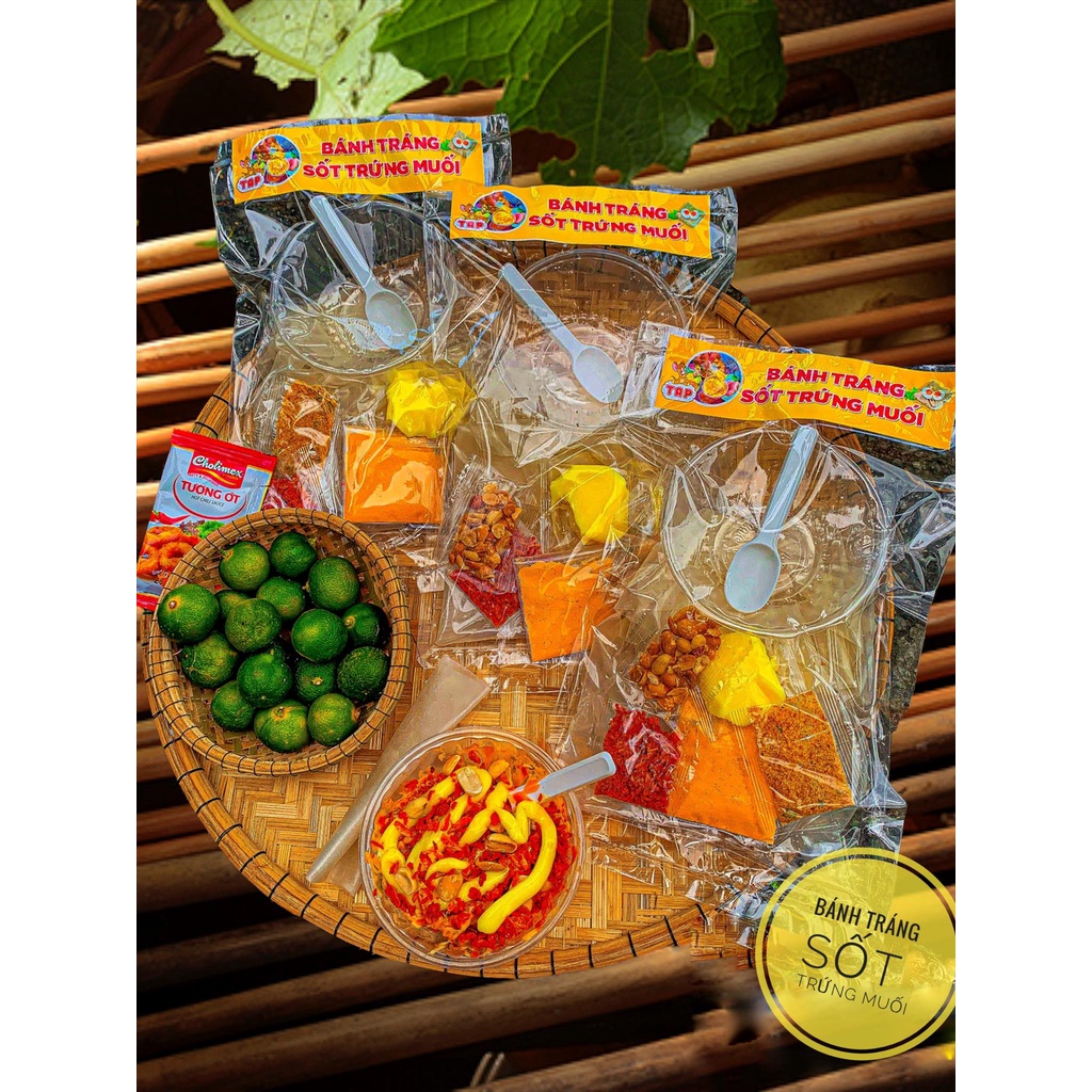 Bánh tráng phơi sương vị trứng muối chấm bơ béo ngậy hấp dẫn ngon lạ miệng kèm tắc/Snack Cô Tấm