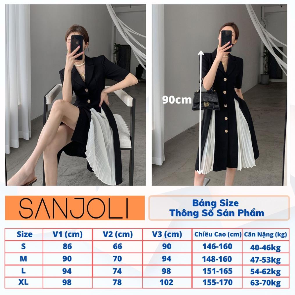VIP Đầm Xòe Công Sở Nữ SANJOLI, Váy Đi Dự Tiệc Cưới Thiết Kế Dáng Dài Sang Trọng VD056