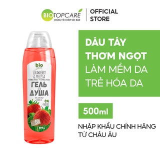 Sữa tắm Bio Naturell Dâu Tây và Tía Tô Đất thơm ngát 500ml - BioTopcare Official