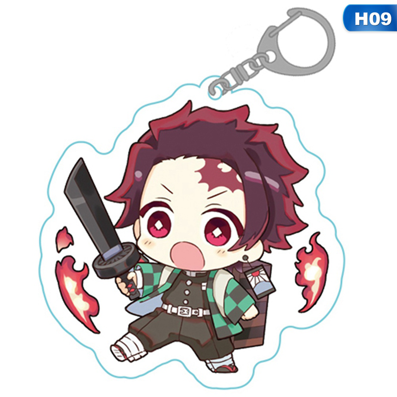 flowersqueen Móc Chìa Khóa Hình Nhân Vật Nezuko/Tsuyuri/Kanawo/Kochou/Shinobu Trong Demon Slayer: Kimetsu no Yaiba