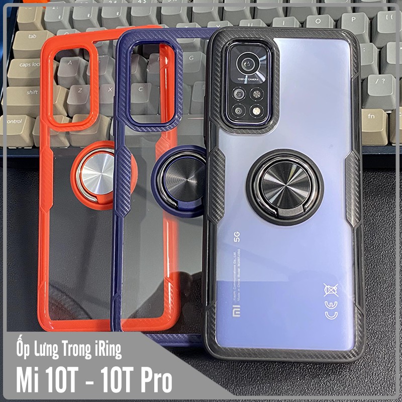 Ốp lưng cho Xiaomi Mi 10T - Mi 10T Pro 5G - K30S Trong Suốt Chống Sốc iRing Viền Màu