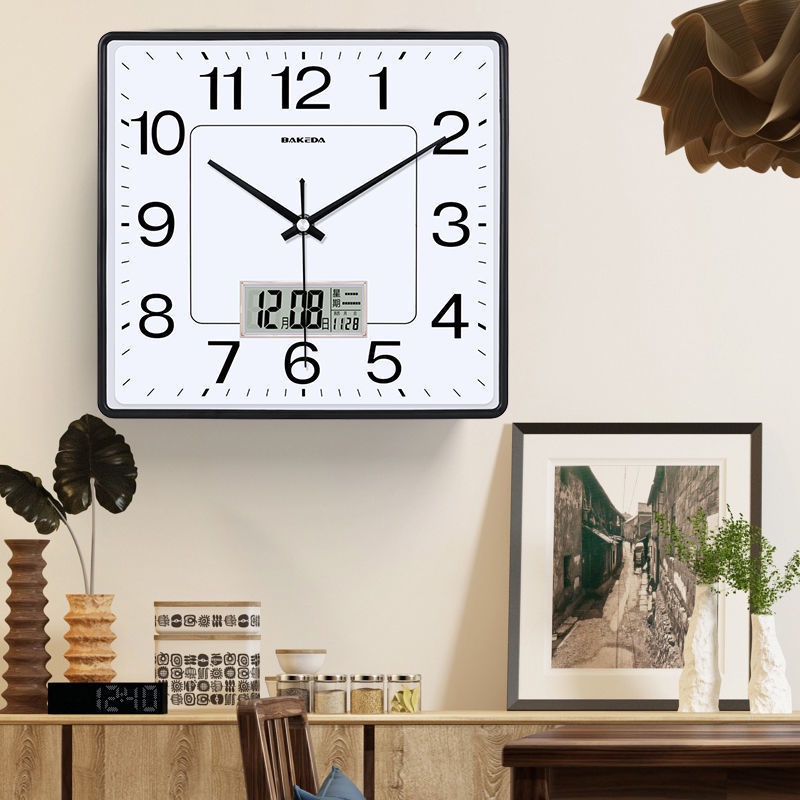 Đồng Hồ Treo Tường Hình Vuông Cỡ Lớn Thiết Kế Đơn Giản Hiện Đại Sáng Tạo