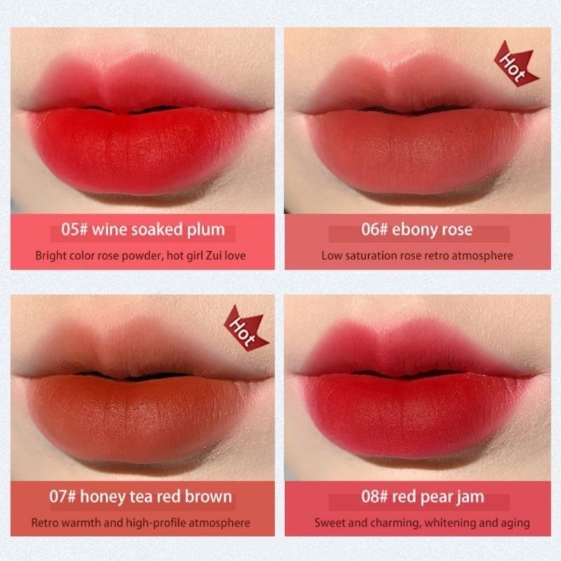 Son Môi 8 Màu Tùy Chọn Chống Thấm Nước Và Mồ Hôi Lâu Trôi Không Dính Cốc