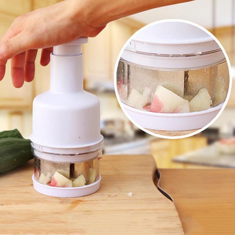 1 Dụng Cụ Cắt Hành Tỏi Bằng Thép Không Gỉ Màu Sắc Ngẫu Nhiên