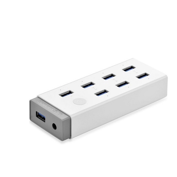 Bộ chia USB 7 Cổng USB 3.0 Ugreen 20296 (Có công Tắc và Nguồn 12V 2A) - Hàng Chính Hãng