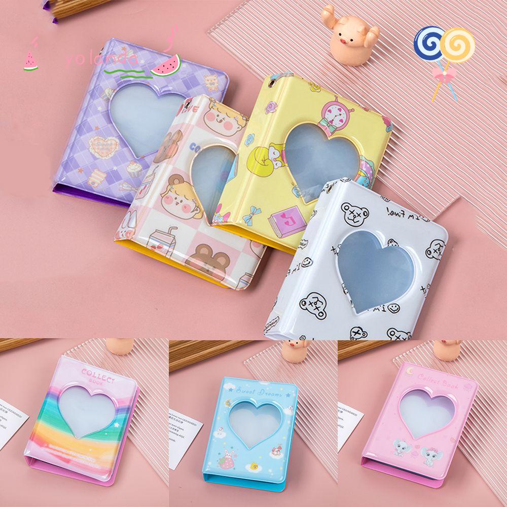Album Đựng Ảnh 40 Ngăn Mini Hình Trái Tim Giá Đỡ