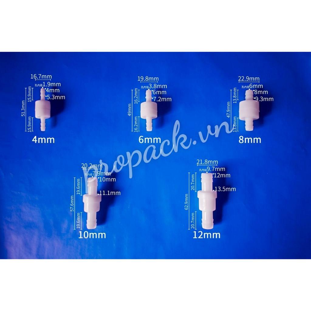 Van 1 chiều, vòi chống nhiễu 4mm 6mm 8mm 10mm 12mm - Propack