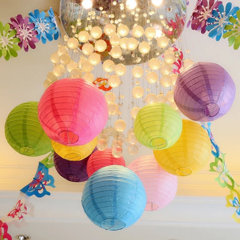 Lồng Đèn Giấy 15cm Phong Cách Trung Hoa Treo Trang Trí Lễ Hội