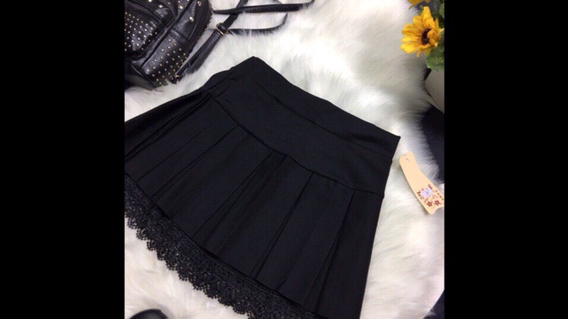 CHÂN VÁY XẾP LY GẤU REN | BigBuy360 - bigbuy360.vn