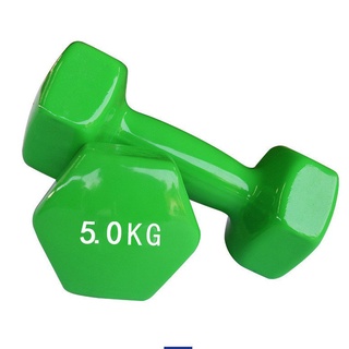 Tạ tay nữ 5kg- bọc cao su trơn lõi gang