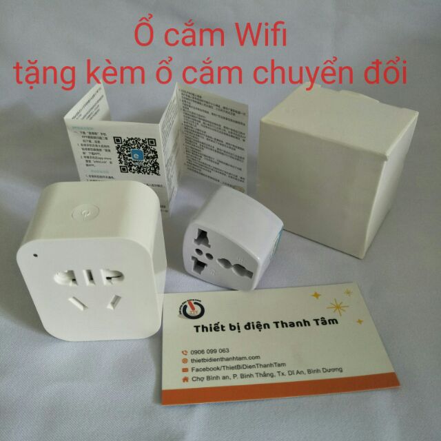 Mua Ổ Cắm Wifi Điều Khiển Từ Xa 10A - App Ewelink TẶNG KÈM chuyển đổi ổ cắm 3 chấu sang 2 chấu