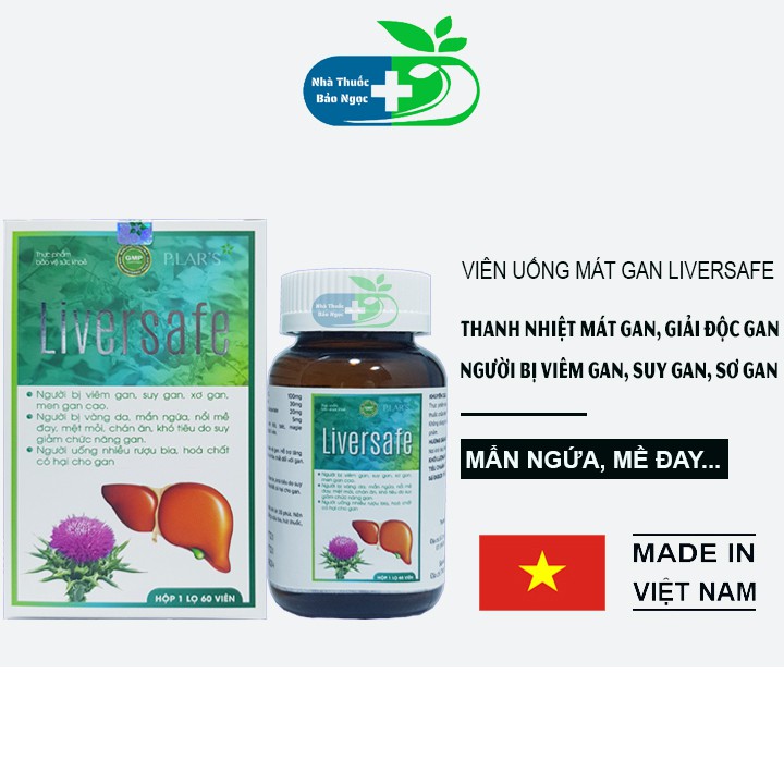 Viên uống giải độc gan Liver safe làm mát gan,giải độc cơ thể ( hộp 60 viên )