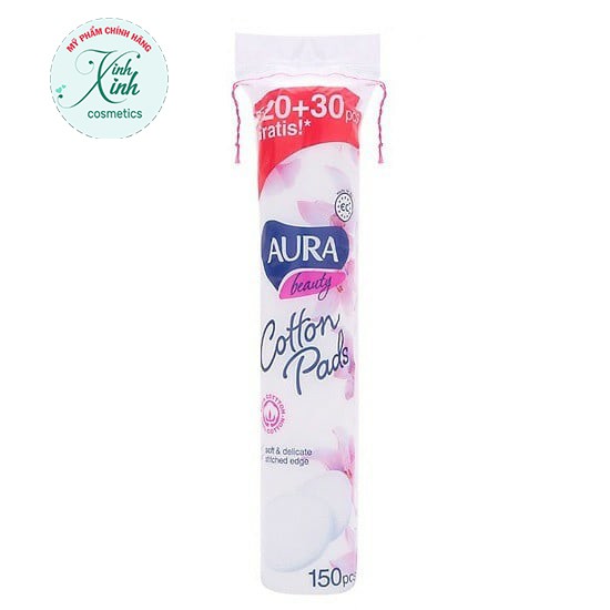 BÔNG TẨY TRANG AURA - 130 miếng