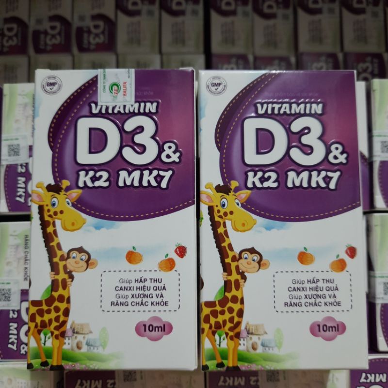 Vitamin D3 &amp; K2 MK7 nhỏ giọt 10ml