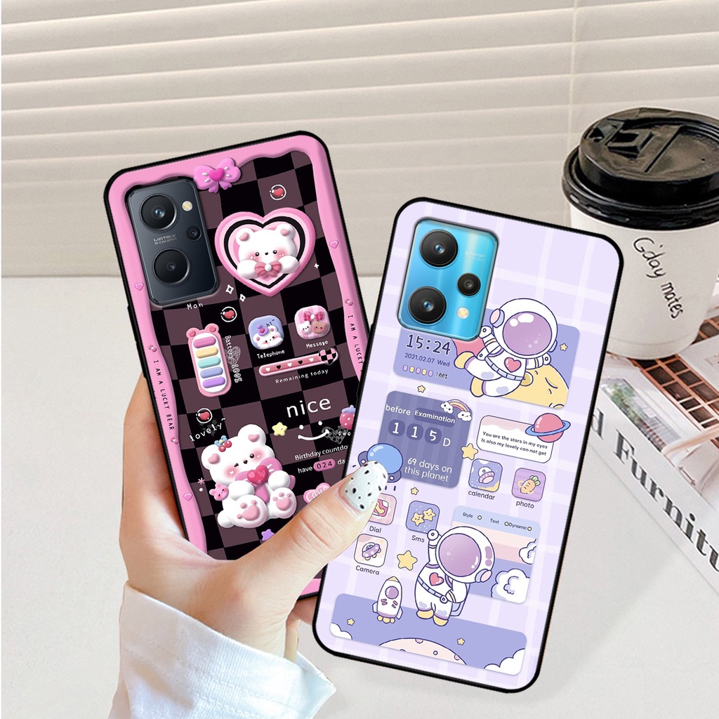 Ốp lưng Realme 9 4G - Realme 9i - Realme 9 Pro hình gấu, vũ trụ ngân hà chibi. ốp chống sốc bền đẹp