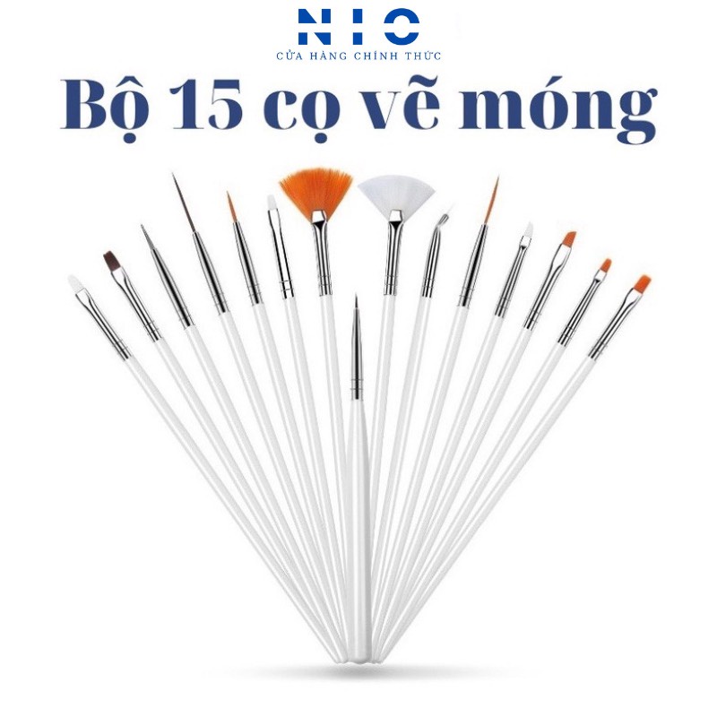 Bộ 15 cọ vẽ móng ( set cọ chuyên nail )