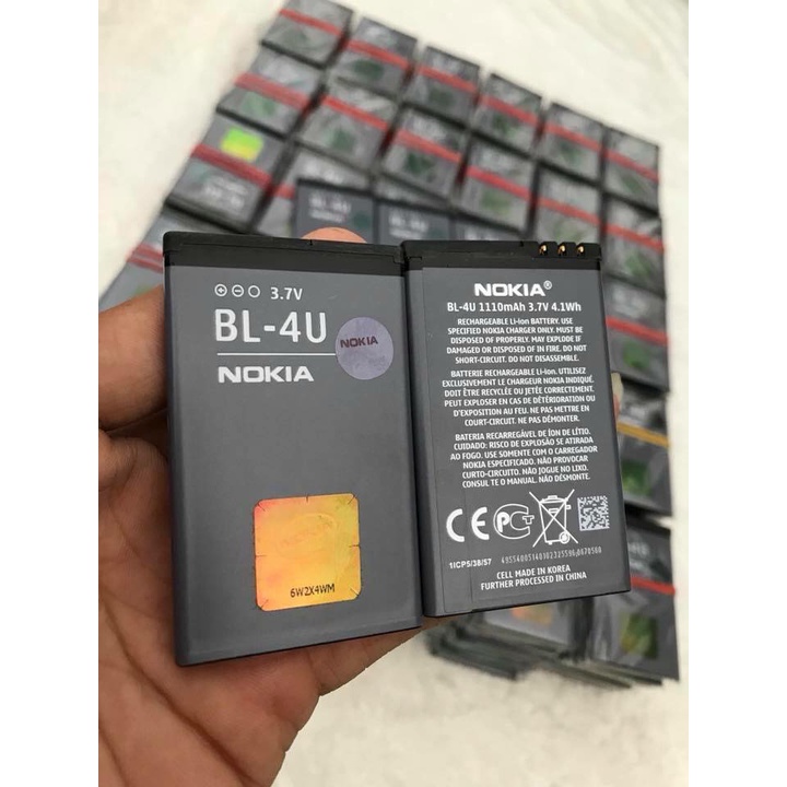Pin nokia BL-4U dung lượng 1000mAh tướng thích nokia 8800 Arte -206-e66,/6600i/6600s/....-bảo hành 3 tháng