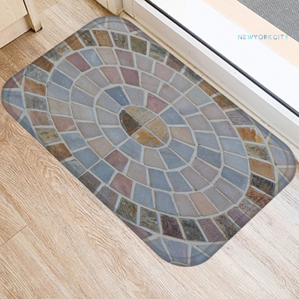 Thảm lót cửa chùi chân Chống Trượt Họa Tiết Hình Học