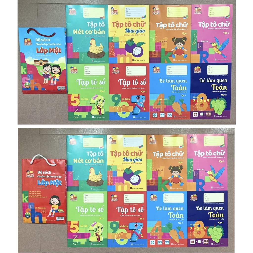 Sách - Chuẩn bị cho bé vào lớp 1 - túi 8 cuốn
