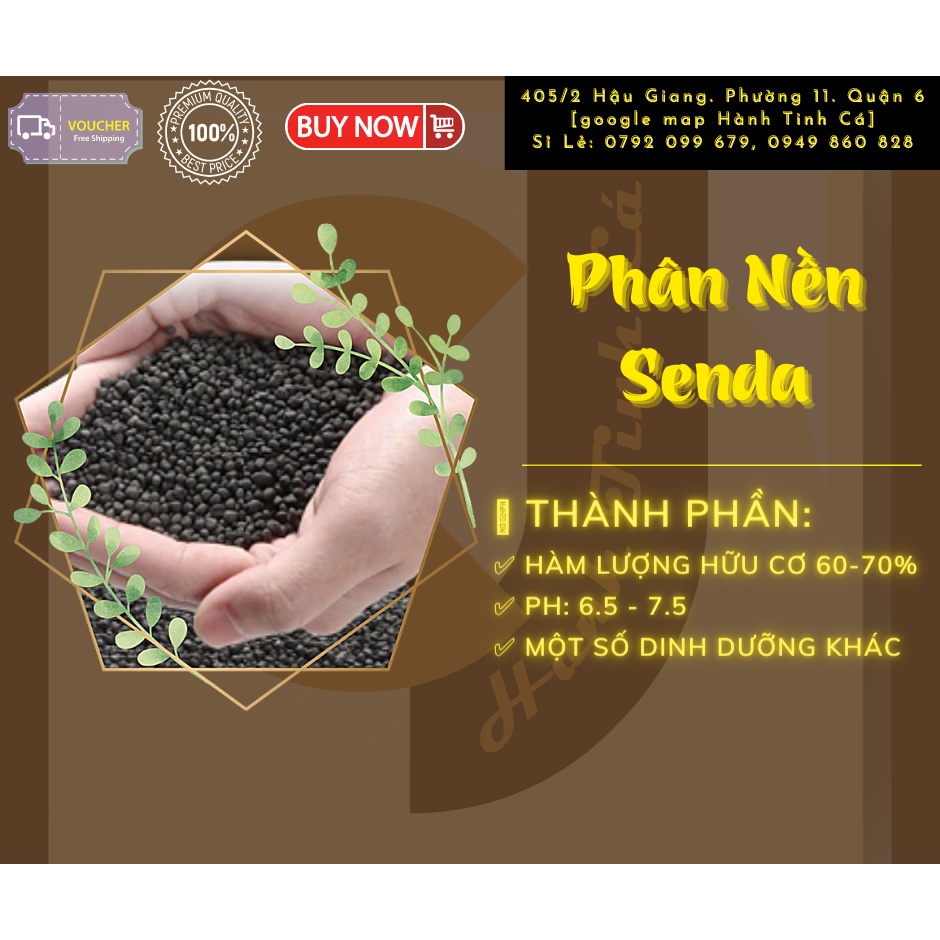 Phân Nền Thuỷ Sinh SENDA cho hồ cá