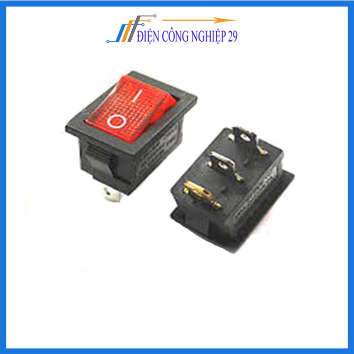 Công Tắc Bập Bênh KCD1 250VAC-6A Có Đèn