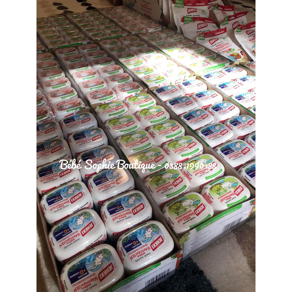 Chính hãng - Kẹo chống sâu răng, hỗ trợ giảm viêm tai giữa xylitol Mauri Kunnas cho bé từ 6 tháng tuổi