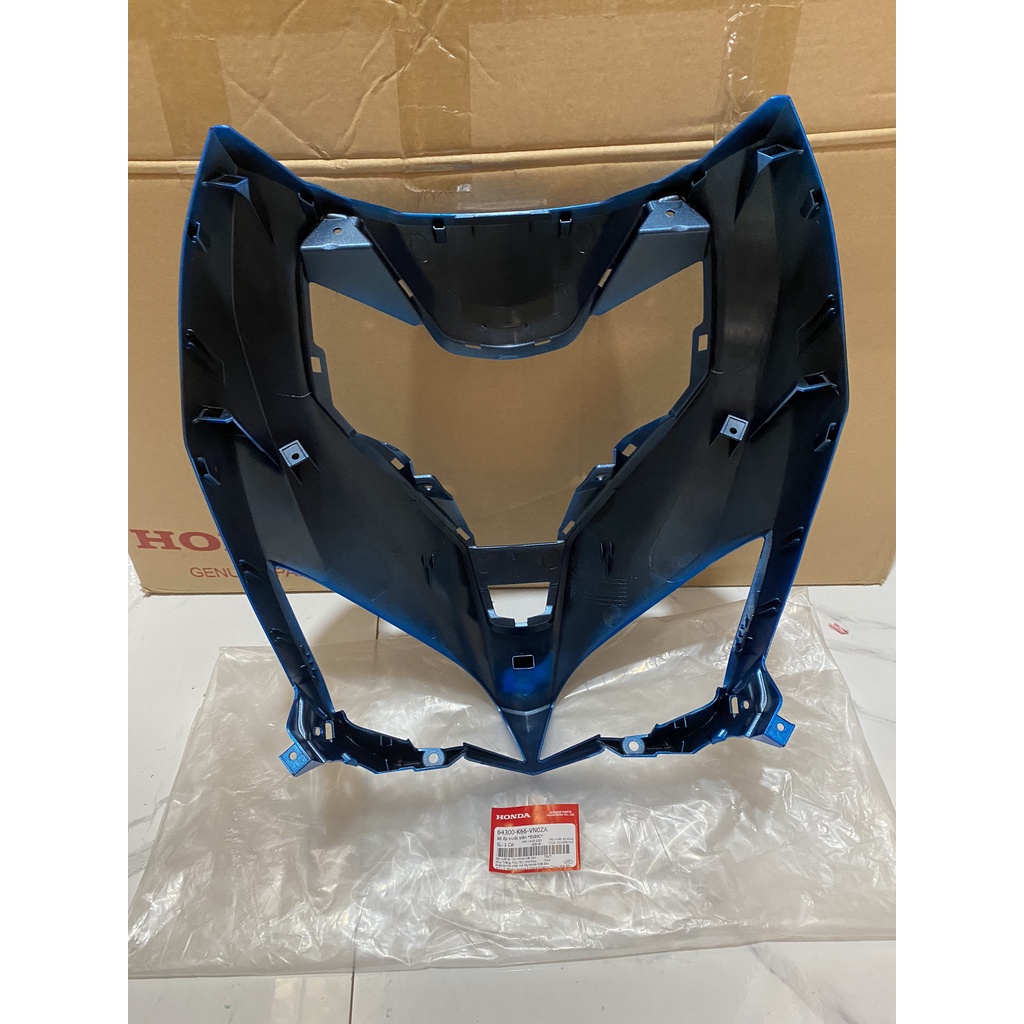 Bộ ốp trước - mặt nạ to đựng pha trước HONDA AIR BLADE 125 năm 2018 màu Xanh. *B189C* 64300K66VN0ZA