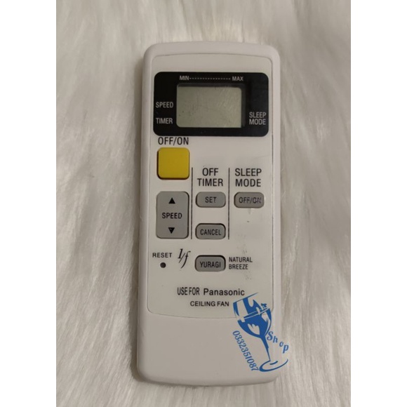 điều khiển - remote quạt trần panasonic 5 cánh có màn hình