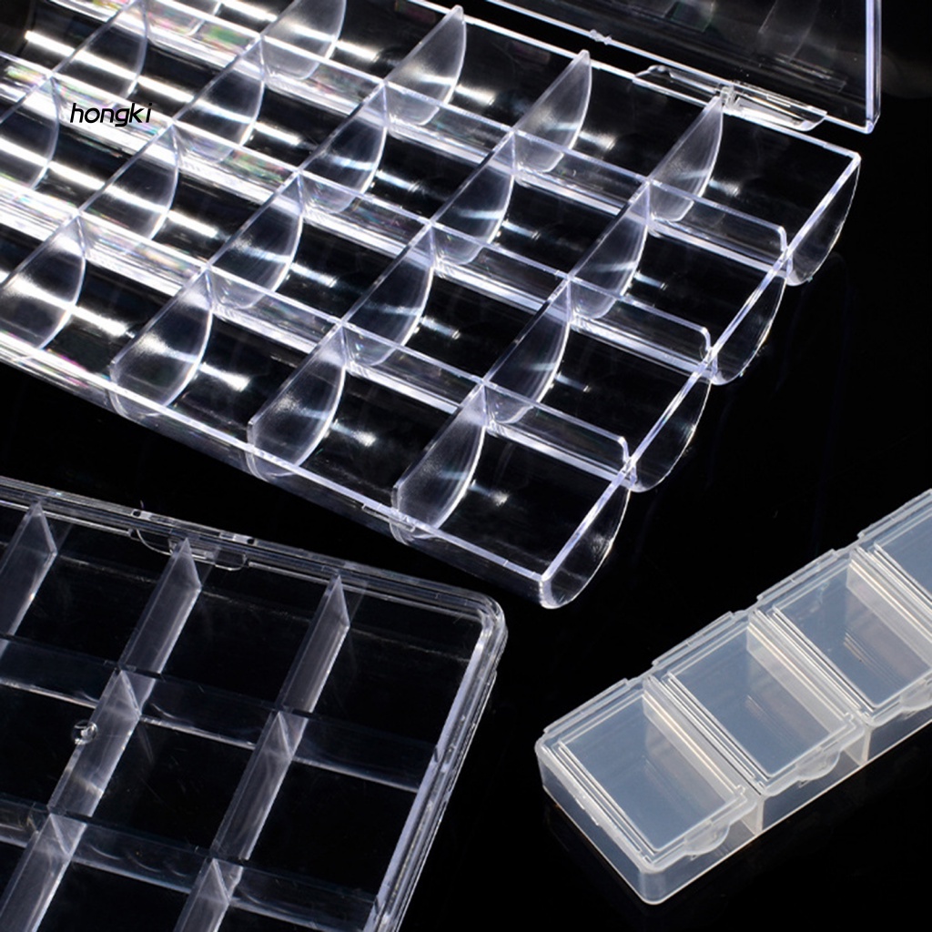 Hộp Trong Suốt Đựng Hạt Trang Trí Móng Tay / Vòng cổ Tiện Dụng