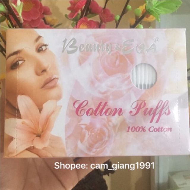 { Rẻ Vô Địch } Bông Tẩy Trang Hàn Quốc Cotton Puffs Hộp 80 Miếng