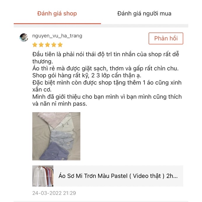 Áo Sơ Mi Trơn Màu Pastel  2hand