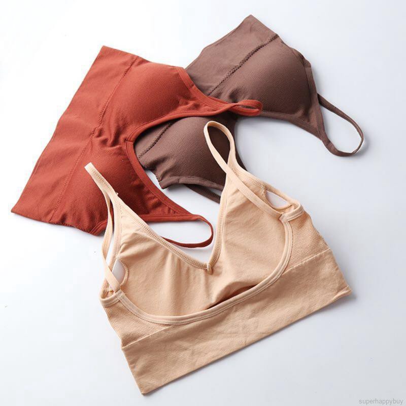 Áo ngực thể thao màu trơn không gọng co giãn | BigBuy360 - bigbuy360.vn