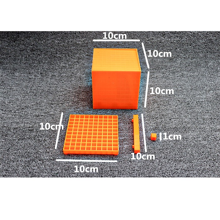 Giáo cụ Montessori học toán hệ thập phân 121 chi tiết