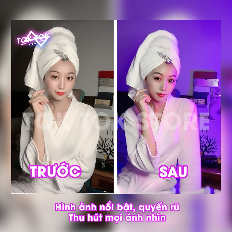 Đèn Led Tiktok nhiều màu TOK TOK đèn neon trang trí, quay video clip triệu views có đui cắm trực tiếp bảo hành 24 tháng.