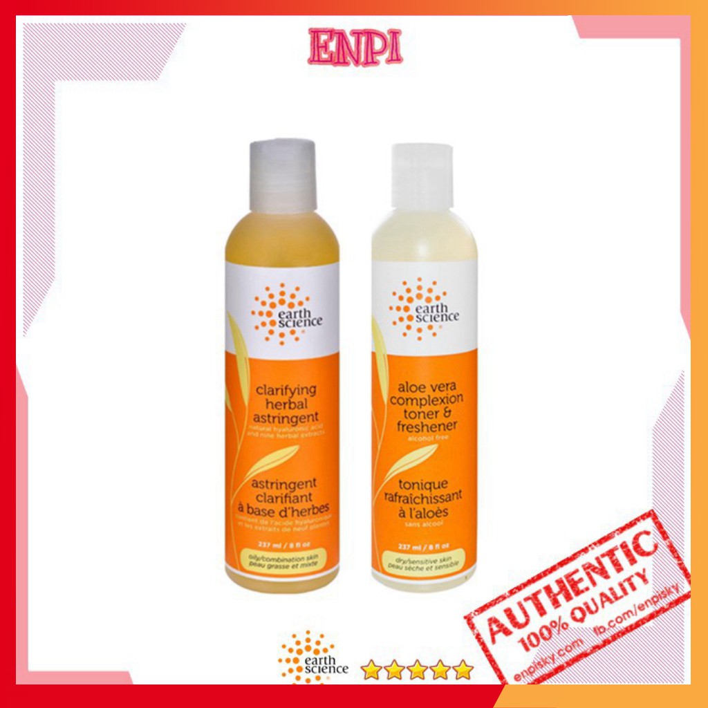 chính hãng Toner thảo mộc Earth Science Clarifying Herbal Astringent