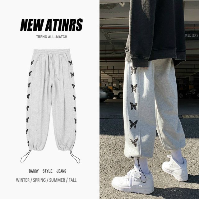 [ Siêu Phẩm 2021] Quần cull nỉ dây rút chân in cánh bướm siêu hot | BigBuy360 - bigbuy360.vn