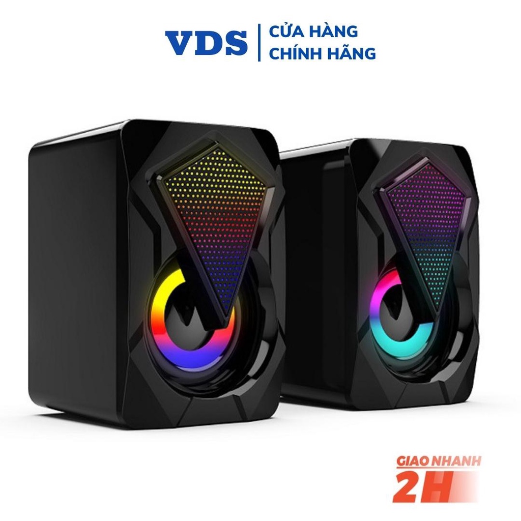 Loa máy tính mini để bàn cho laptop, cây pc loa vi tính led bass mạnh giá rẻ VDS shop