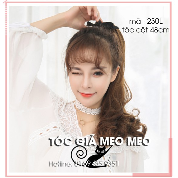 TÓC GIẢ CỘT XOĂN ĐUÔI CAO CẤP 48CM LOẠI 1