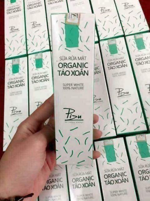 Sữa rửa mặt tảo xoắn organic pizu